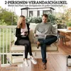 Hollywoodská houpačka pro 2 osoby, ratanová zahradní Náhled obrázku produktu 6
