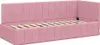 vidaXL Rohový rám postele s čelom ružový 80 cm x 200 cm Náhľad obrázku produktu 4