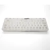 A transparent keyboard with black key labels is shown on a white background. Produktbild-Vorschau