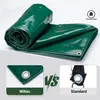 Wiltec Bâche de camion 3 x 5m Vert foncé 650 g/m² Polyester Voir les images du produit 6