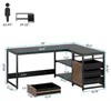 Tribesigns L-förmiger Schreibtisch mit Schubladen, 150 cm Produktbild-Vorschau 6
