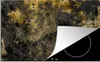 KitchenYeah© Herdabdeckplatte Gold - Schwarz - Abstrakt , Produktbild-Vorschau 1