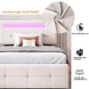 Lit rembourré pour enfant Zubaliya - 90 x 200 cm - Beige - Voir les images du produit 5