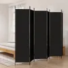 A room divider is set up in a bedroom next to a bed. Voir les images du produit