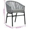 vidaXL Gartenstühle 2 Stk. Anthrazit PE-Rattan Produktbild-Vorschau 6