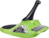 A green plastic sled with a black handle and seat, shown on a white background. Náhled obrázku produktu