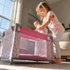 Malplay Pink Flowers Puppenbett Set 3in1, Reisebett für Produktbild-Vorschau 4