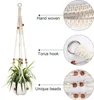 set de 2 pots de fleurs en macramé corde de coton pots de Voir les images du produit 4