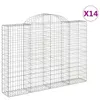 Gabionen mit Hochbogen 14Stk. 200x30x140/160cm Verzinktes Produktbild-Vorschau 1