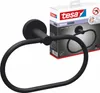 tesa MOON BLACK Handtuchring, matt schwarz, wandmontierbar, Produktbild-Vorschau 1