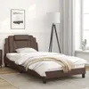 Bettgestell "Viana" mit LED ohne Matratze Braun 100x200 cm Produktbild-Vorschau 3