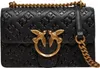 A black leather handbag with gold hardware and a chain strap. Náhled obrázku produktu