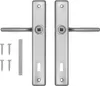 A set of door handles and screws on a white background. Anteprima dell’immagine prodotto