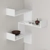 A white corner shelf unit mounted on a light gray wall. Podgląd zdjęcia produktu