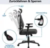 Sedia da ufficio ergonomica 614285, supporto lombare, nera Anteprima dell’immagine prodotto 13