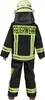 A child wearing a firefighter costume, viewed from the back. Produktbild-Vorschau