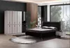 Moderne Schwarz-Weiße Schlafzimmer Möbel Polsterbett Produktbild-Vorschau 2