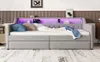 Schlafsofa 90x200 Beige Grau – LED-Umgebungslicht, Produktbild-Vorschau 10
