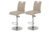 2er Set Barhocker Miranda - Kunstleder Cappuccino - Produktbild-Vorschau 1