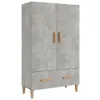 vidaXL Highboard gris béton 70x31x115 cm Bois composite Voir les images du produit 2