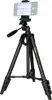 A black tripod with a smartphone attached, displaying a photo. Náhľad obrázku produktu