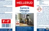 A product label for a fireplace and oven glass cleaner, featuring product information, usage instructions, and safety warnings. Produktbild-Vorschau