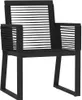 A black armchair with a woven seat and backrest is shown against a white background. Náhľad obrázku produktu