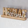 Deko Aufsteller Heimathafen L30cm Braun Holz Silber Mango Produktbild-Vorschau 3