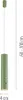 A green LED pendant light with dimensions shown. Anteprima dell’immagine prodotto