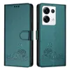 Kožené pouzdro pro Oppo Reno8 Pro, sladká kočka Flip Náhled obrázku produktu 2