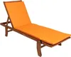A wooden lounge chair with an orange cushion, shown against a white background. Anteprima dell’immagine prodotto
