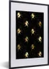MuchoWow® Gerahmtes Poster Muster - Einhorn - Gold 40x60 cm Produktbild-Vorschau 1
