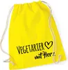 Huuraa Turnbeutel Vegetarier mit Herz 12 Liter Yellow Produktbild-Vorschau 1
