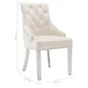 Sedia da pranzo SYFAX™ in velluto crema Anteprima dell’immagine prodotto 8