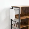 Relaxdays Servierwagen mit Schrank, 4 Etagen, HBT 85x80x37 Produktbild-Vorschau 6