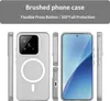Multiple views of a white phone case with a magnetic ring for MagSafe charging, displayed on a white background. Produktbild-Vorschau