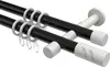 Interdeco Gardinenstange / Vorhangstange Schwarz / Weiß, Produktbild-Vorschau 1