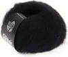 A ball of black yarn on a white background. Produktbild-Vorschau