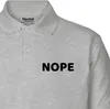 Huuraa Damen Polo Shirt Nope Schriftzug M Sport Grey Bio Produktbild-Vorschau 2