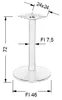 Pied de table en métal NY-B006, pour bureau, hôtel, Voir les images du produit 2
