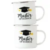 Master of Science Emaille Tasse Blau Abschluss Geschenk Produktbild-Vorschau 2