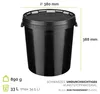 Garronda Seau avec couvercle 30 L pour le stockage de Voir les images du produit 3