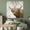 MuchoWow® Wandteppich Wandbehang Schottisches Hochlandrind Produktbild-Vorschau 4