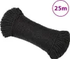 vidaXL Pracovné lano čierne 6 mm 25 m Polypropylén Náhľad obrázku produktu 6