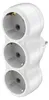 Braytron 3-fach Schuko Steckdosenadapter Typ F Weiß 230V Produktbild-Vorschau 1