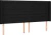 The Living Store LED Kopfteil Schwarz 203x16x118/128 cm Produktbild-Vorschau 4