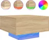 vidaXL Couchtisch mit LED-Leuchten Sonoma-Eiche 55x55x31 cm Produktbild-Vorschau 1
