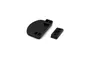 Two black plastic components for a window or door handle are shown on a white background. Produktbild-Vorschau