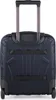 The back view of a dark blue carry-on suitcase with a retractable handle and two wheels. Anteprima dell’immagine prodotto