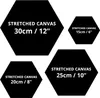 Belle Vous 4 Stk Sechseckige Leinwand Schwarz - 4 Produktbild-Vorschau 8